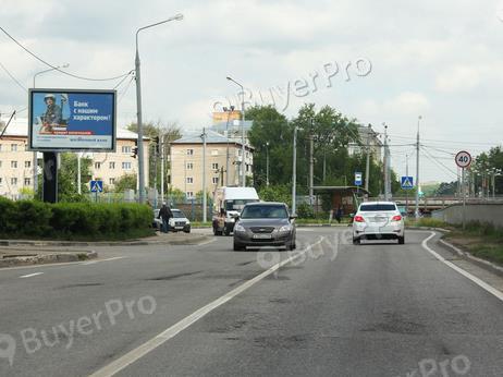 Рекламная конструкция г. Сергиев Посад, Московское шоссе в р-не д. 4 (лево), въезд из центра на Скобяное шоссе, CB12B (Фото)