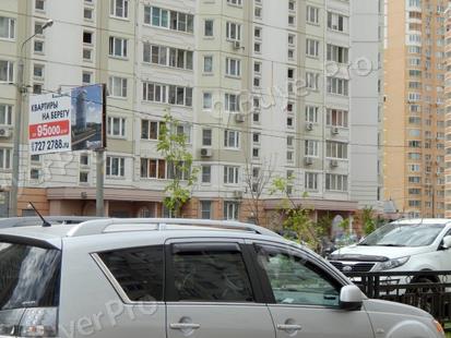 Рекламная конструкция г. Красногорск, Павшинская пойма, Ильинский бульвар, д.4 (конец дома) (Фото)