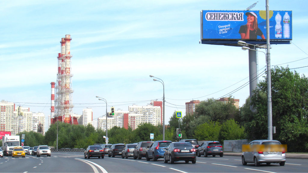 Рекламная конструкция Химки Новокуркинское ш. 2км 480м от Москвы справа Справа (Фото)
