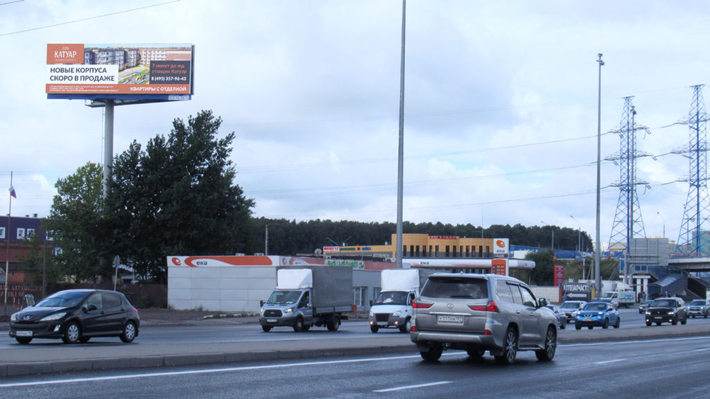Рекламная конструкция Калужское шоссе 21км+060м (1км+060м от МКАД) Справа (Фото)