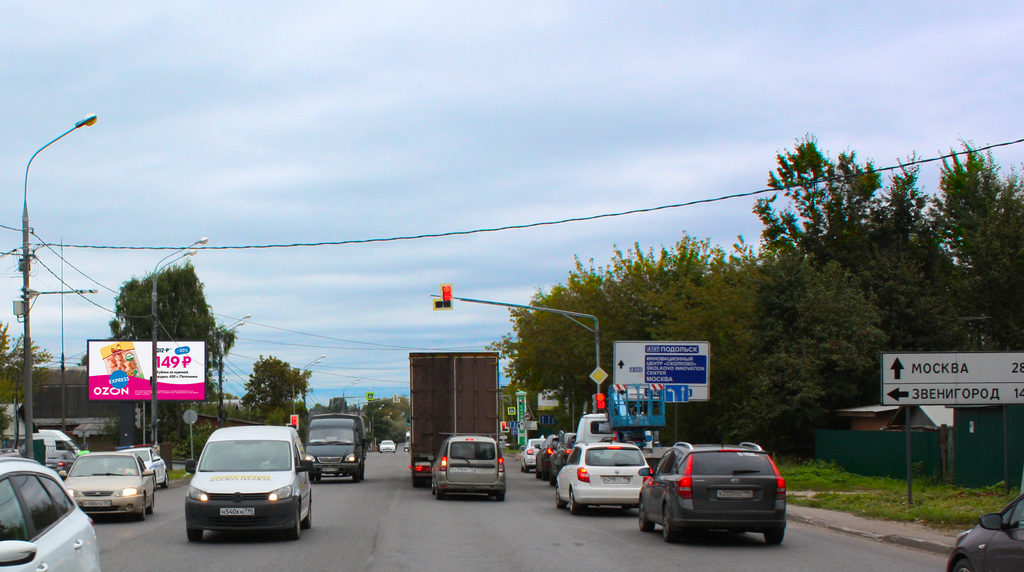 Рекламная конструкция Можайское шоссе 44км+200м (28км+300м от МКАД) Справа (Фото)