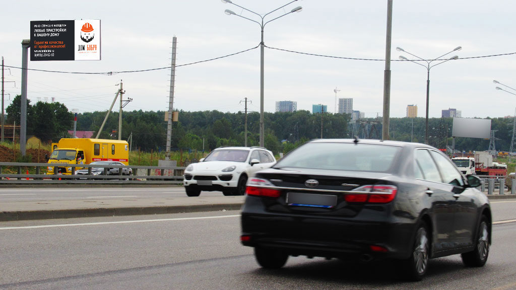 Рекламная конструкция Калужское шоссе 21км+400м (1км+400м от МКАД) Слева (Фото)