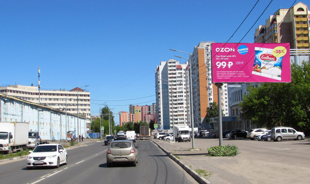 Рекламная конструкция Балашиха ул. Звездная, д.8 середина дома Слева (Фото)