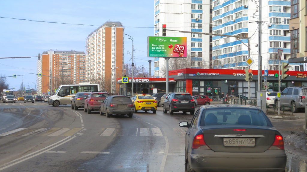 Рекламная конструкция Балашиха ул. Свердлова, пересечение с ул. Объединения (Фото)